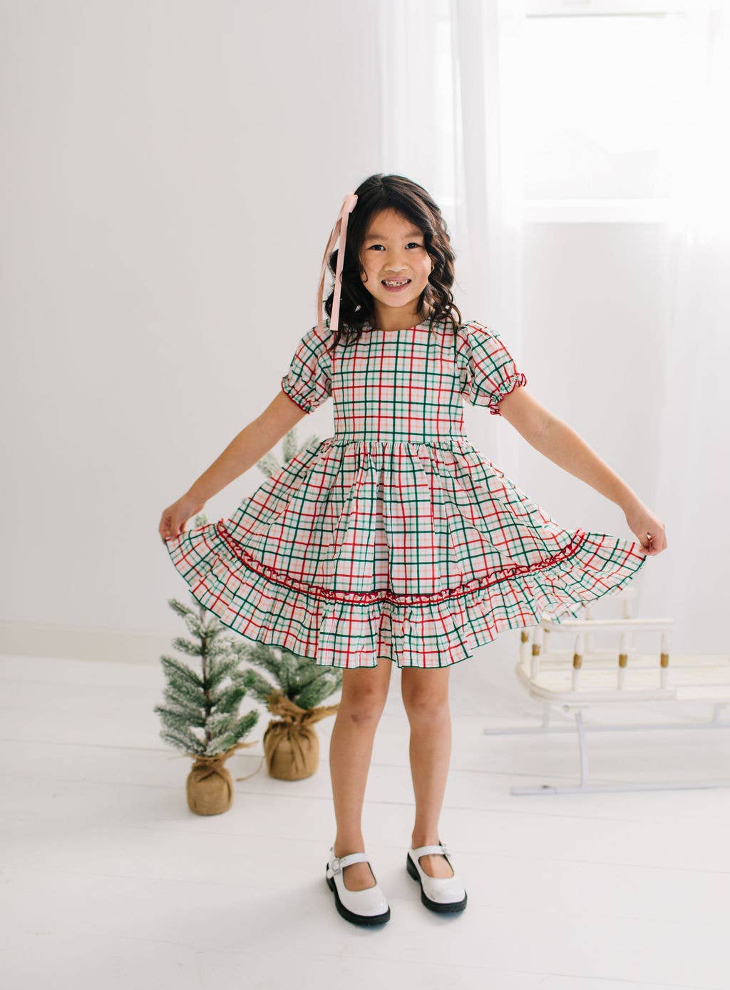 Holiday plaid dress