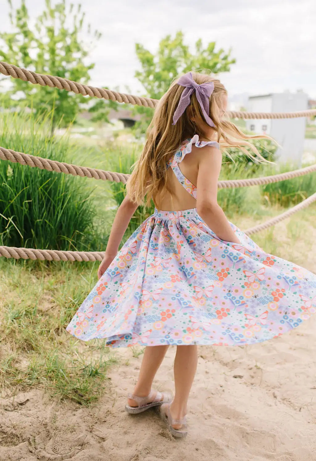 Rosita Dress in Butterfly Dream | girls twirl dress