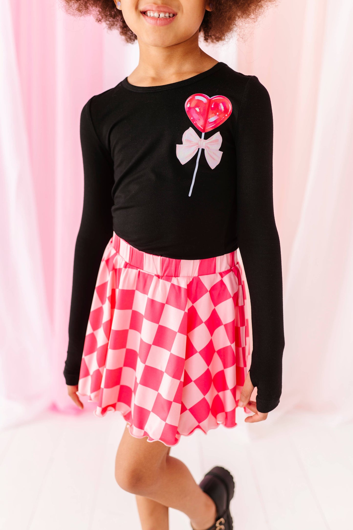 Pink Checkered skort