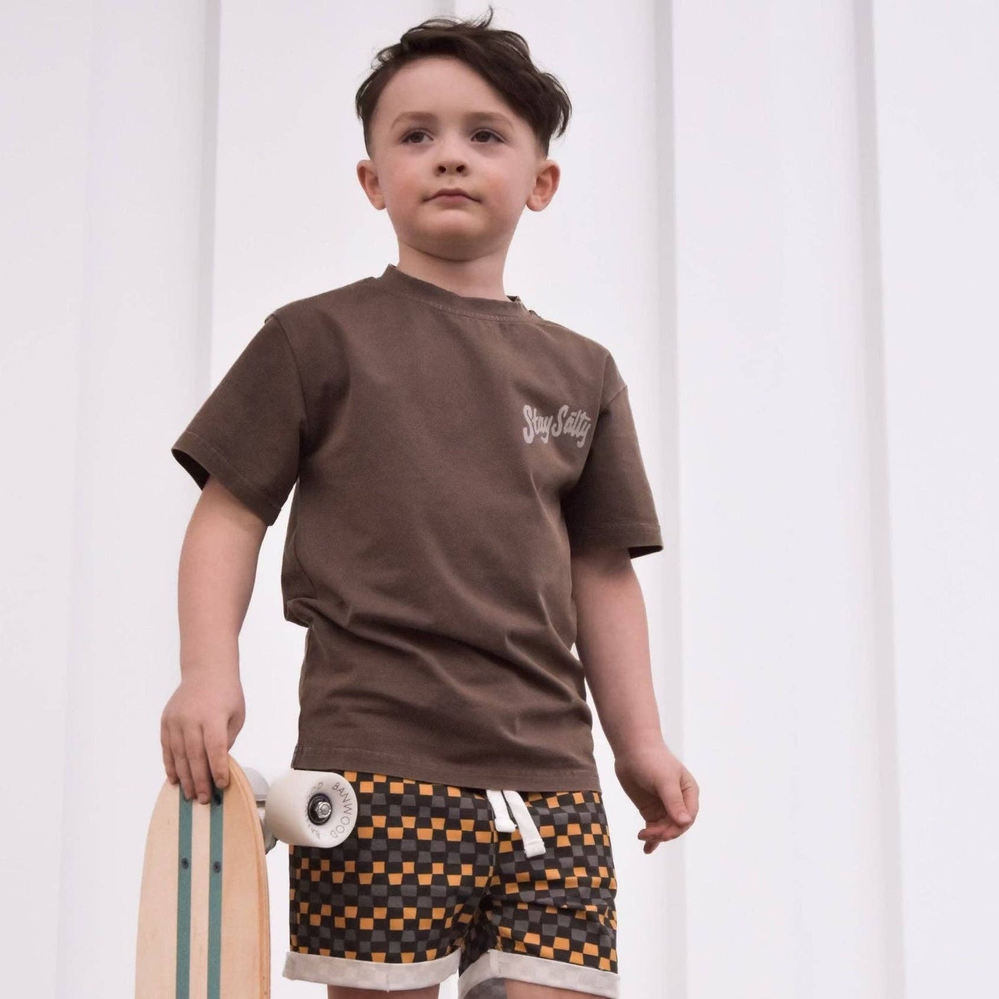 Boys Clothes Check Ya Later Shorts Black Gold