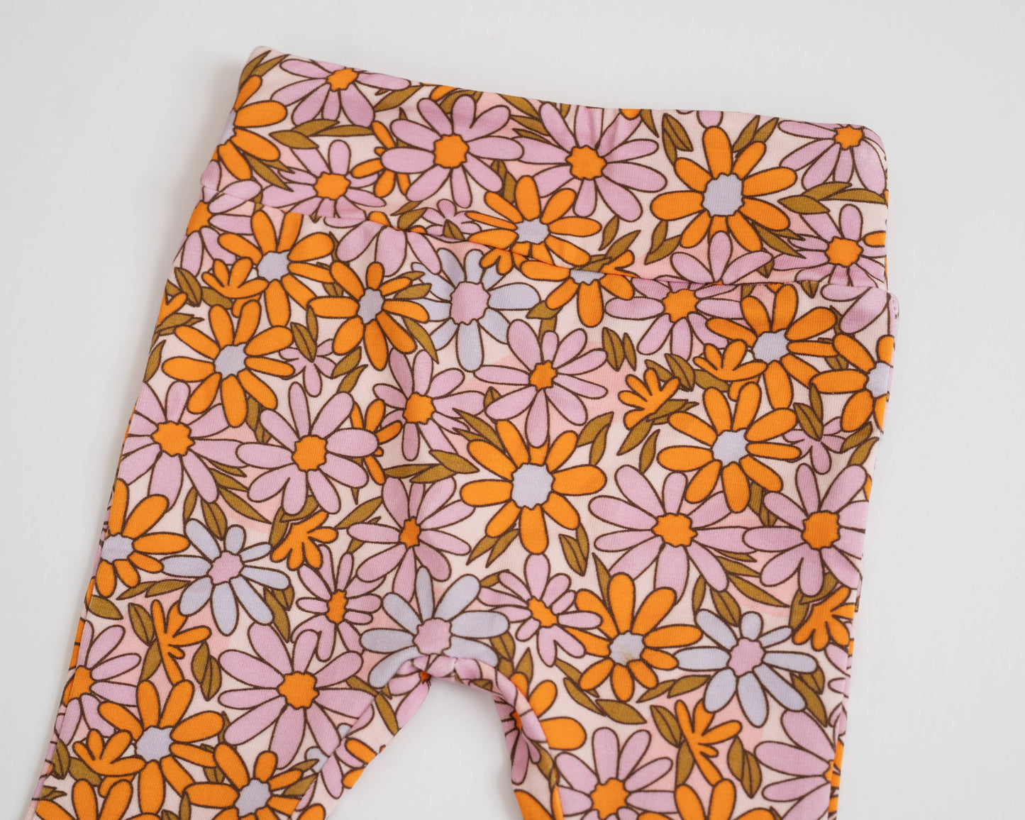Spring Purple and Golden Daisy Bell Bottoms for Girls
