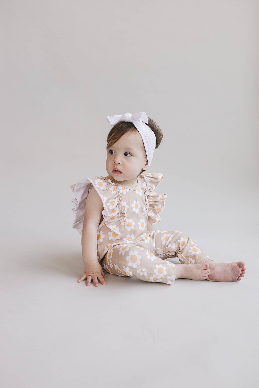Daisy Flutter Jumpsuit | Latte