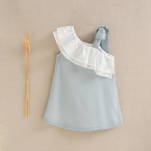 Aquamarine girl's dress for ceremony