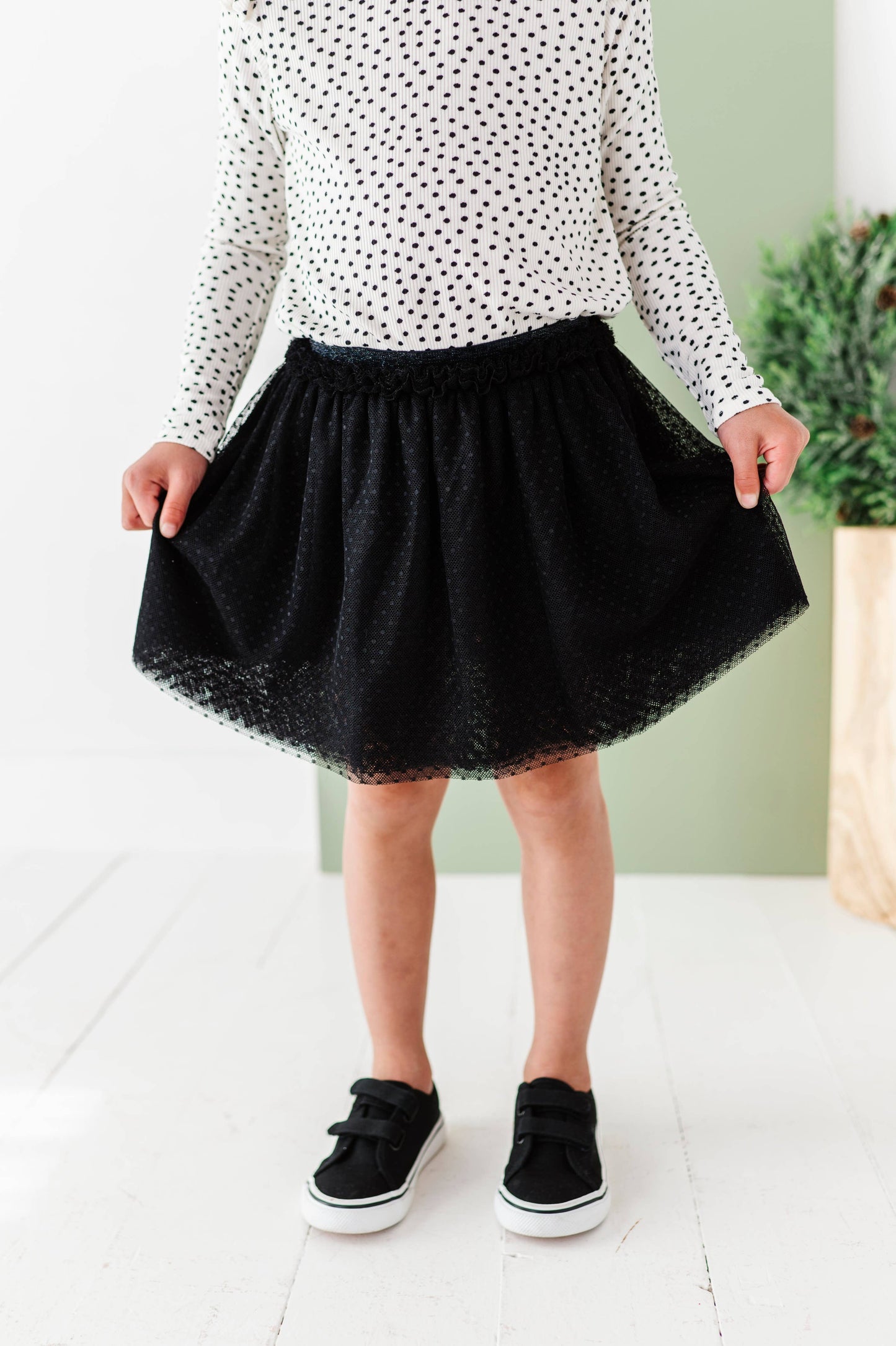 Black | Dottie Tulle Skort