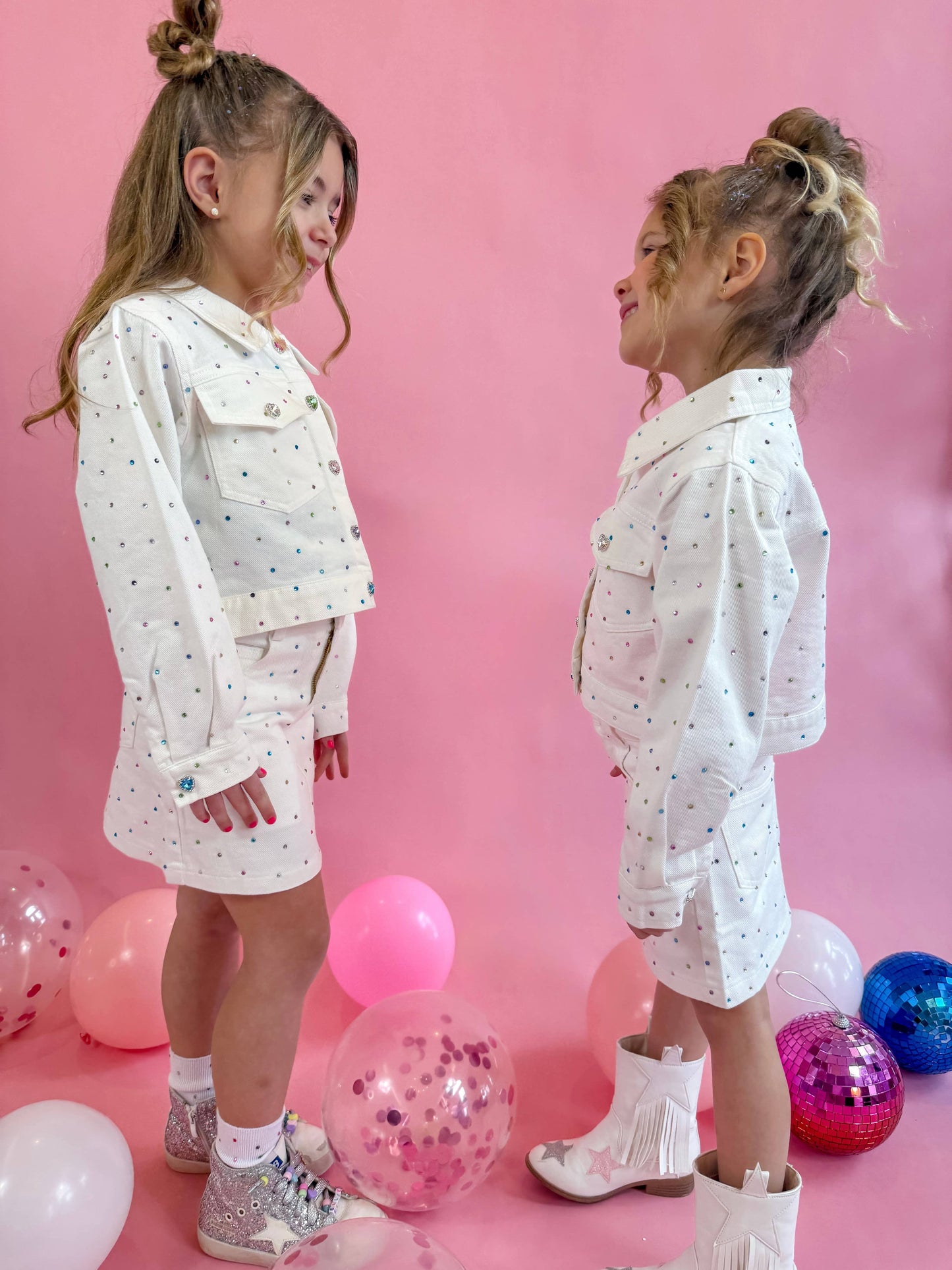 White Denim Gem Set