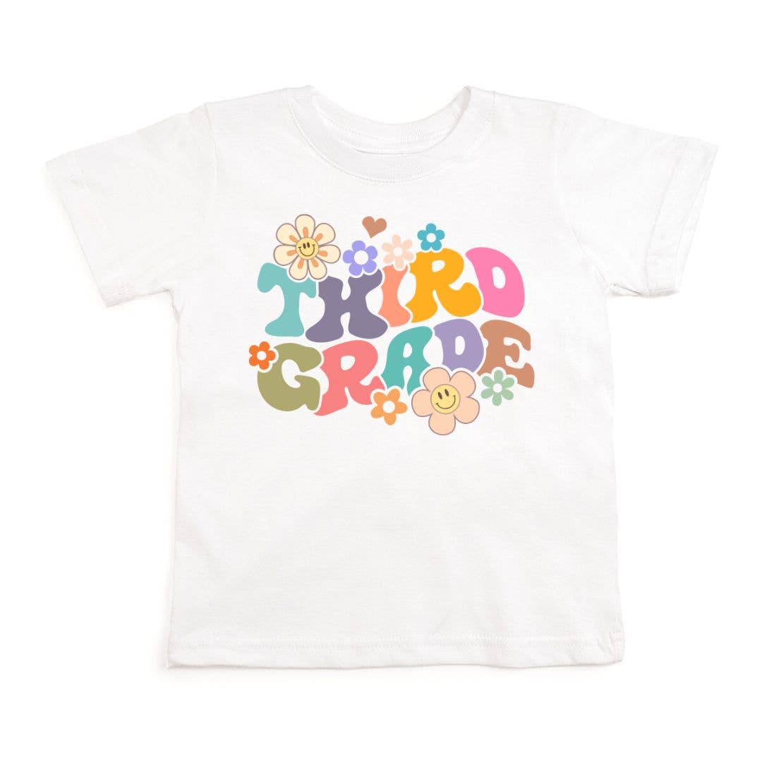 Third Grade Retro Short Sleeve T-Shirt - Back To School