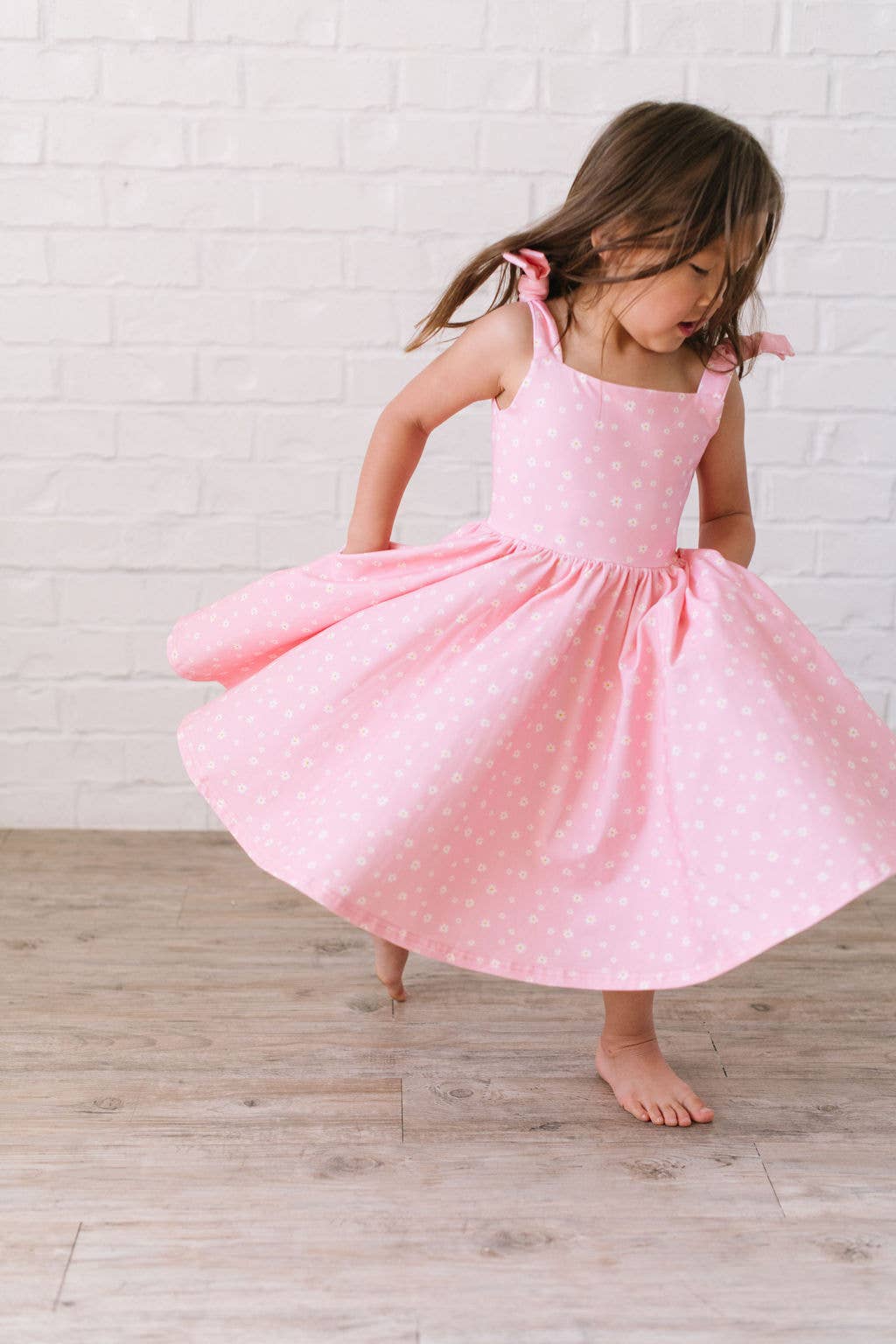 Valerie Dress in Pink Petals | Pocket Twirl Dress