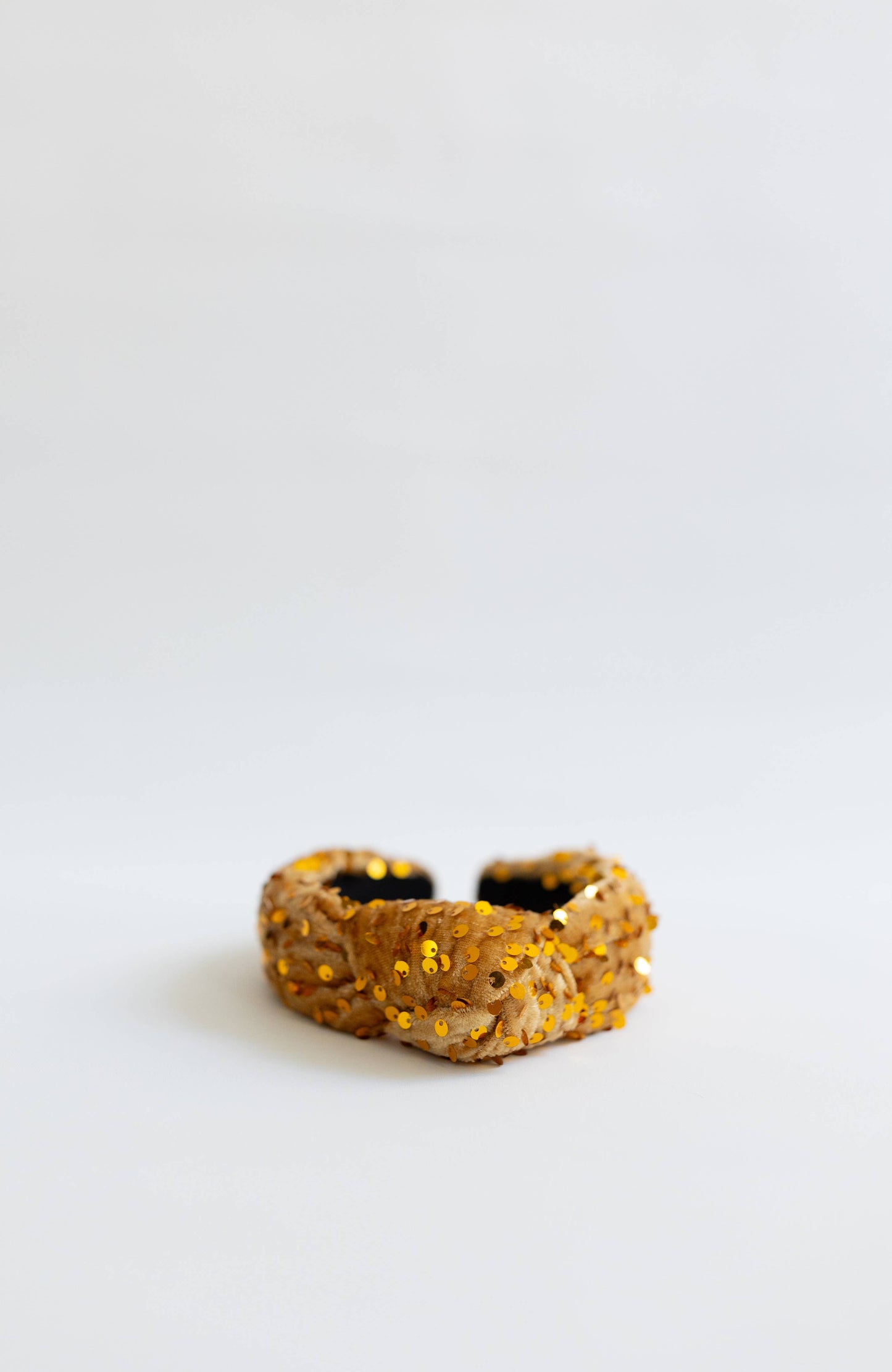 Golden Sequin Knotted Headband