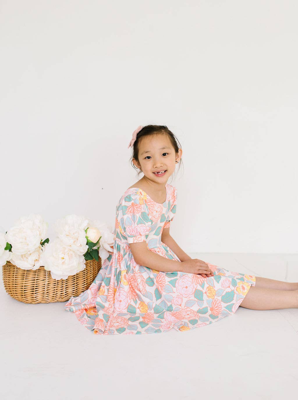 Puff Twirl in Soft Floral | Girls Spring Clothing