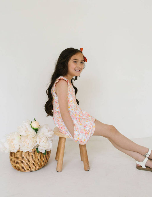 Macie Romper in Bunny Field