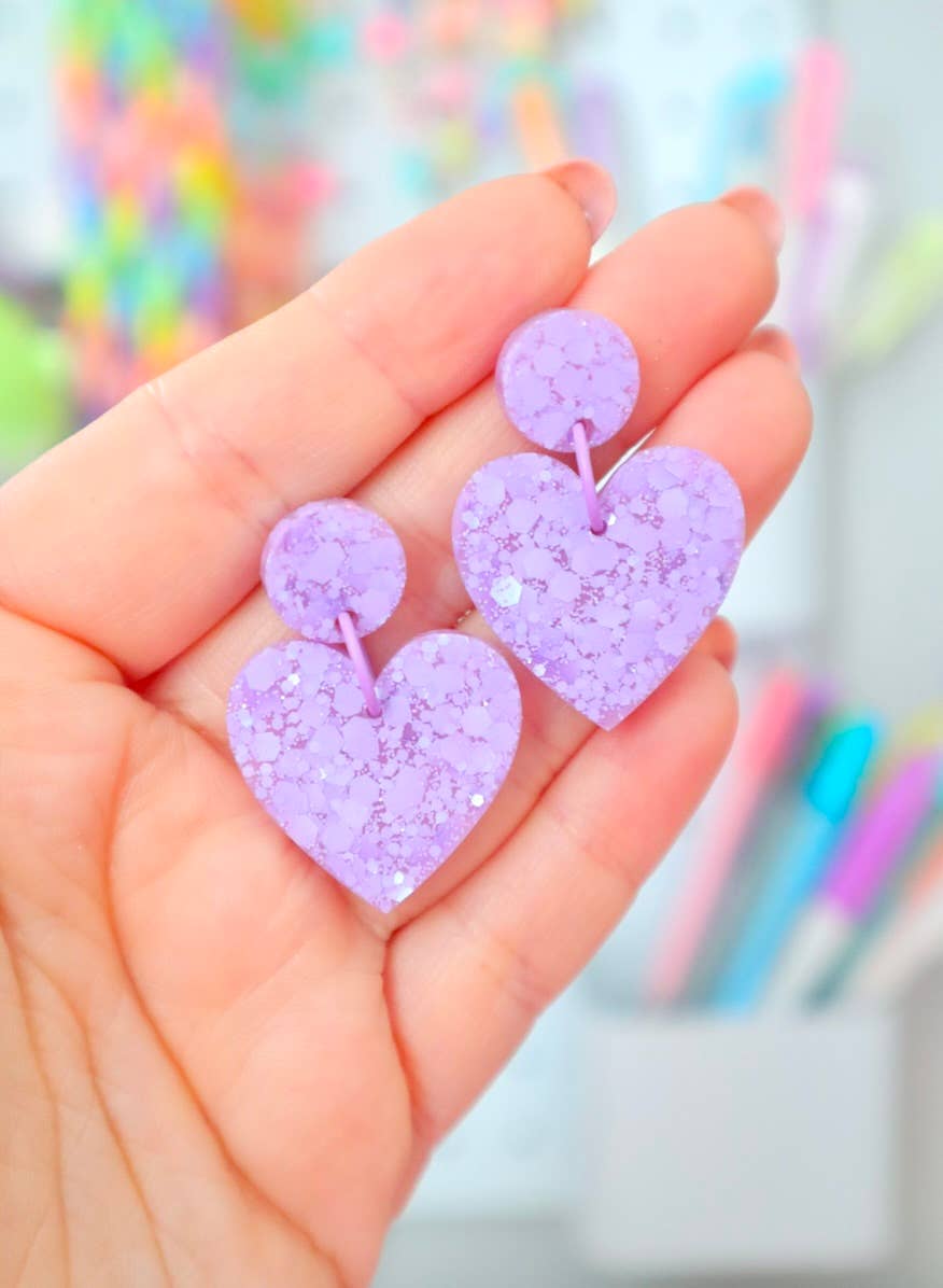 Grape Soda Resin Drop Earrings