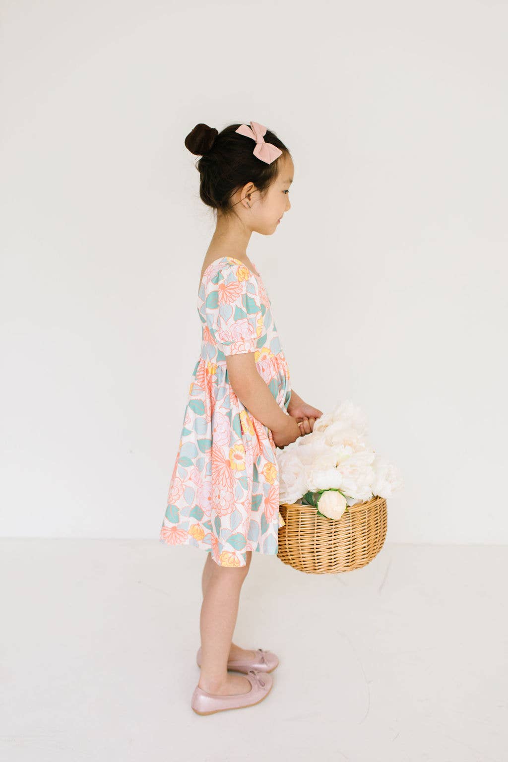 Puff Twirl in Soft Floral | Girls Spring Clothing