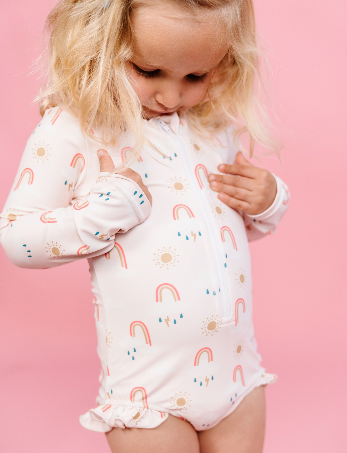 Kids and Baby Swimsuit Rash guard - She's Electric!
