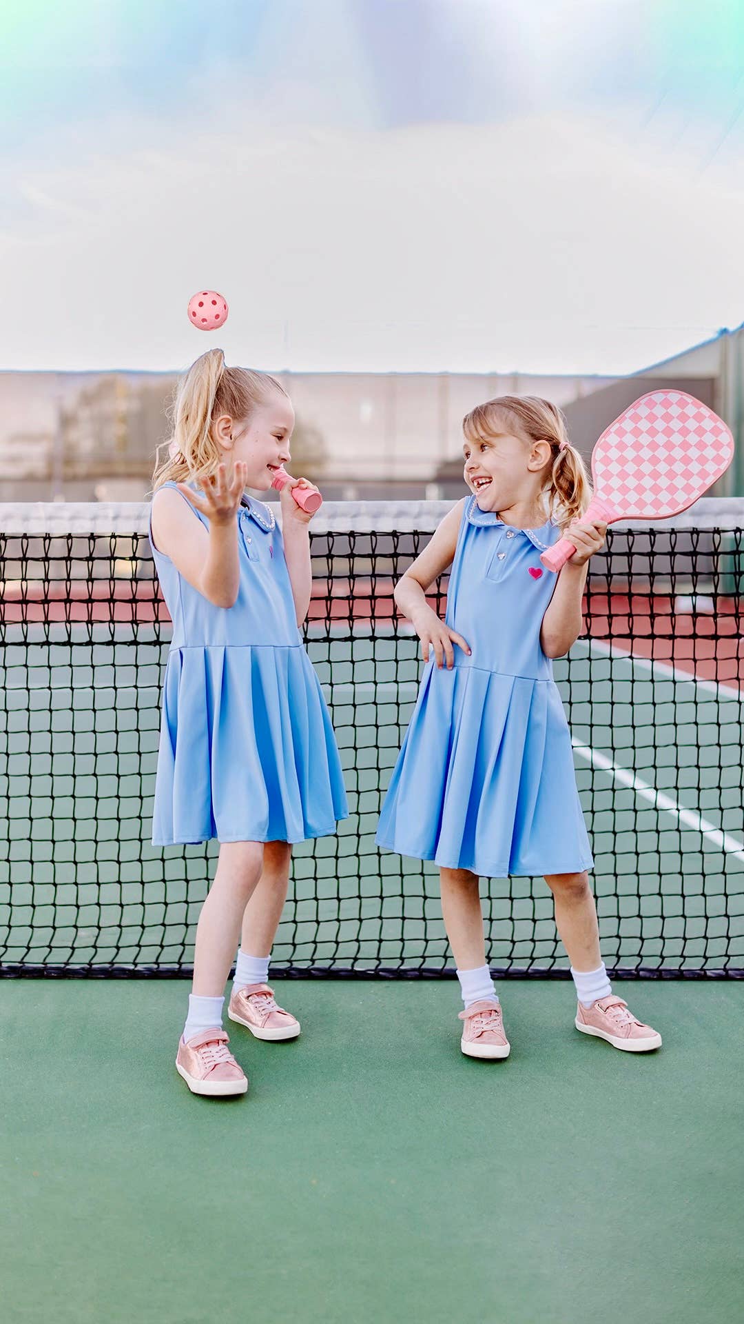 Girls Embellished Pleaded Athletic Golf Dress