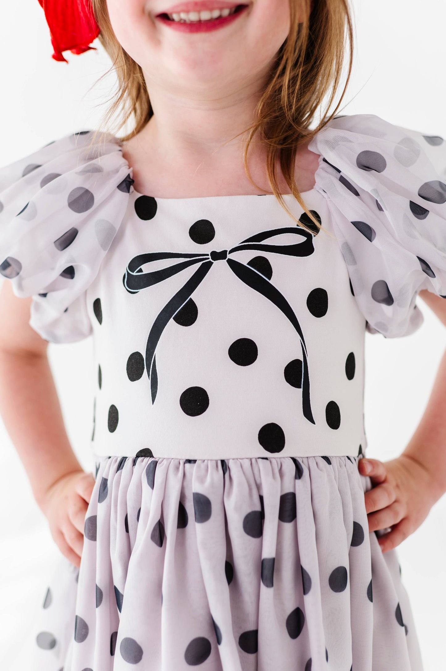 Ivory Dot | Bow Party Dress