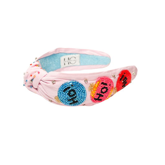 Ho Ho Merry Christmas Knotted Headband