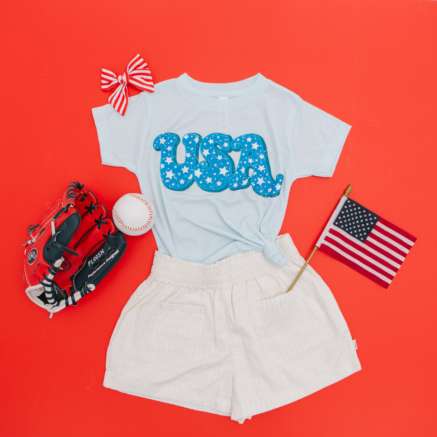 USA Toddler and Youth 4th of July Shirt Summer Shirt