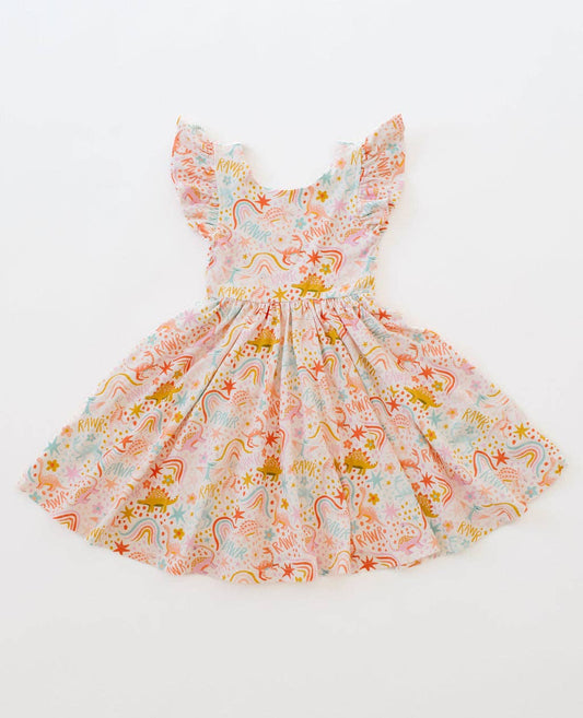 Olivia Twirl Dress in Dreamy Dino