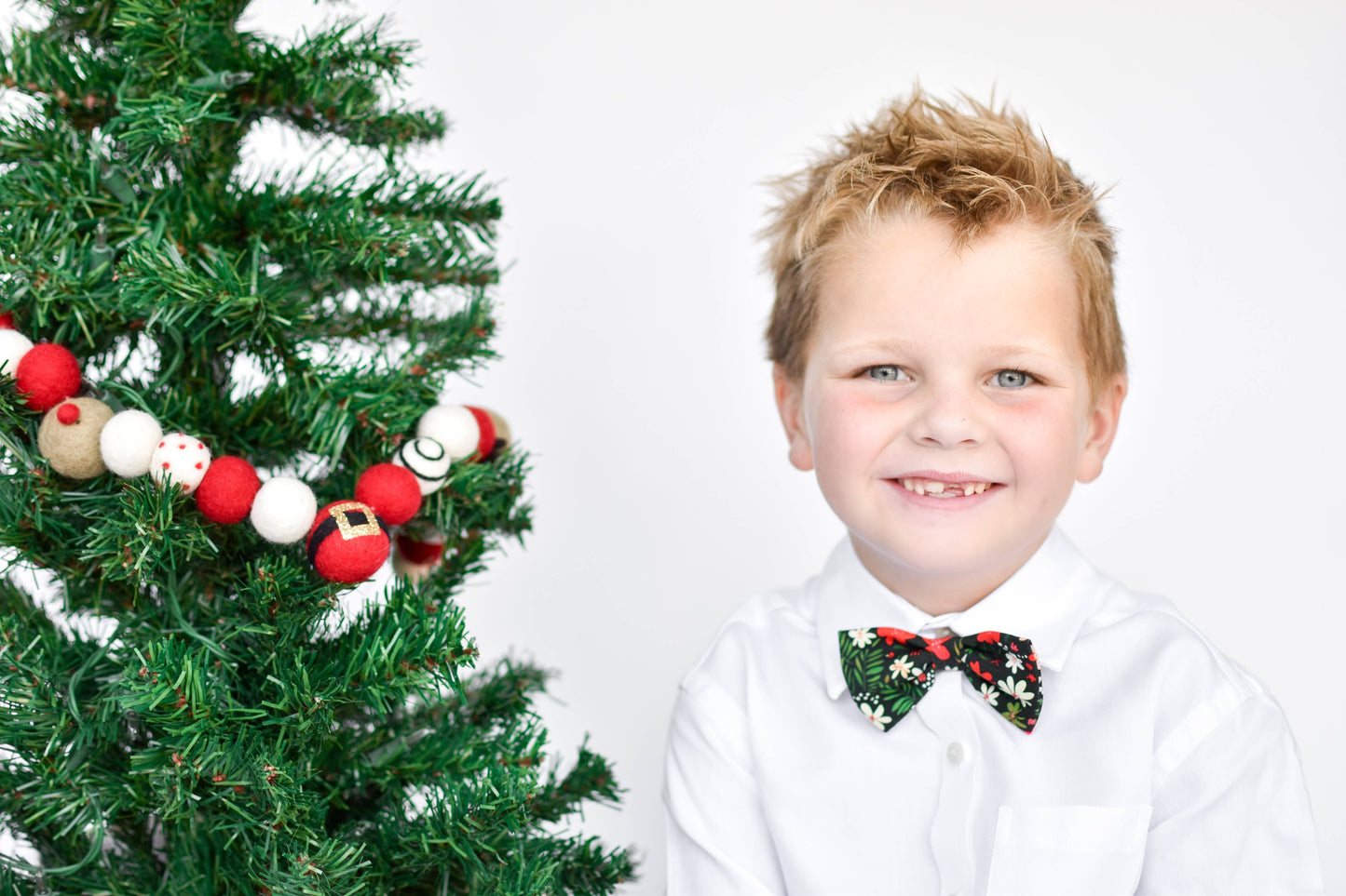 Christmas Bow Tie for Boys, Adjustable, Holiday Accessories
