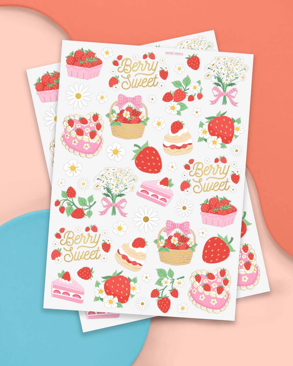 Strawberry Sweet Fruit Birthday Party Tattoos, Summer Picnic