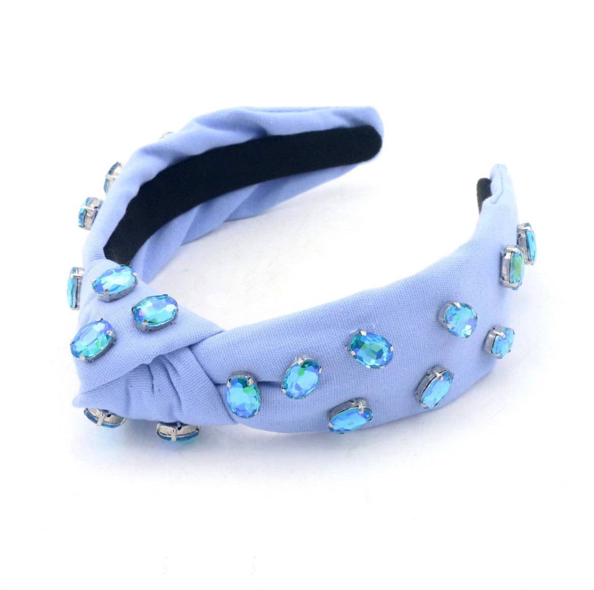 Adult Blue Headband with Blue Crystals