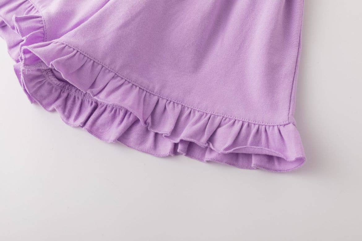 Girls' plain short with frill