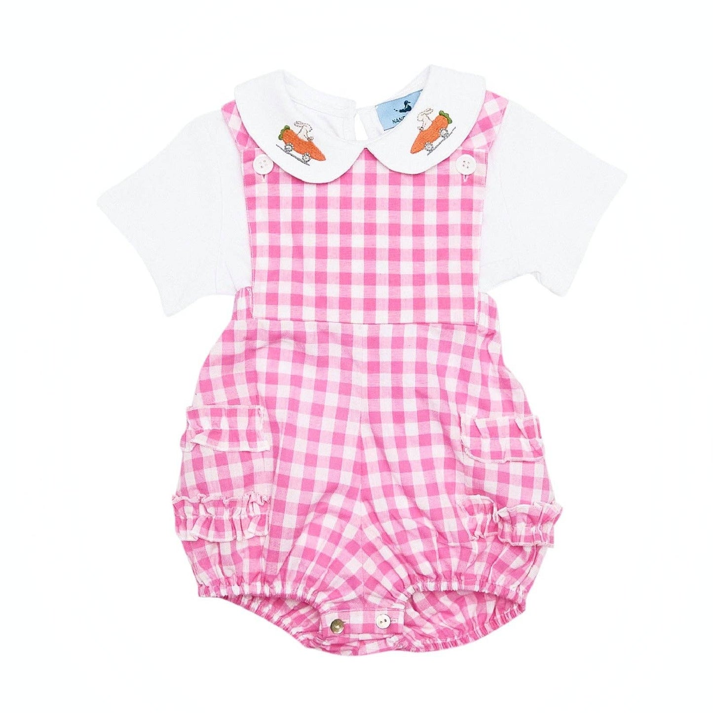 Brinkley Bubble in Cotton Candy Pink Gingham