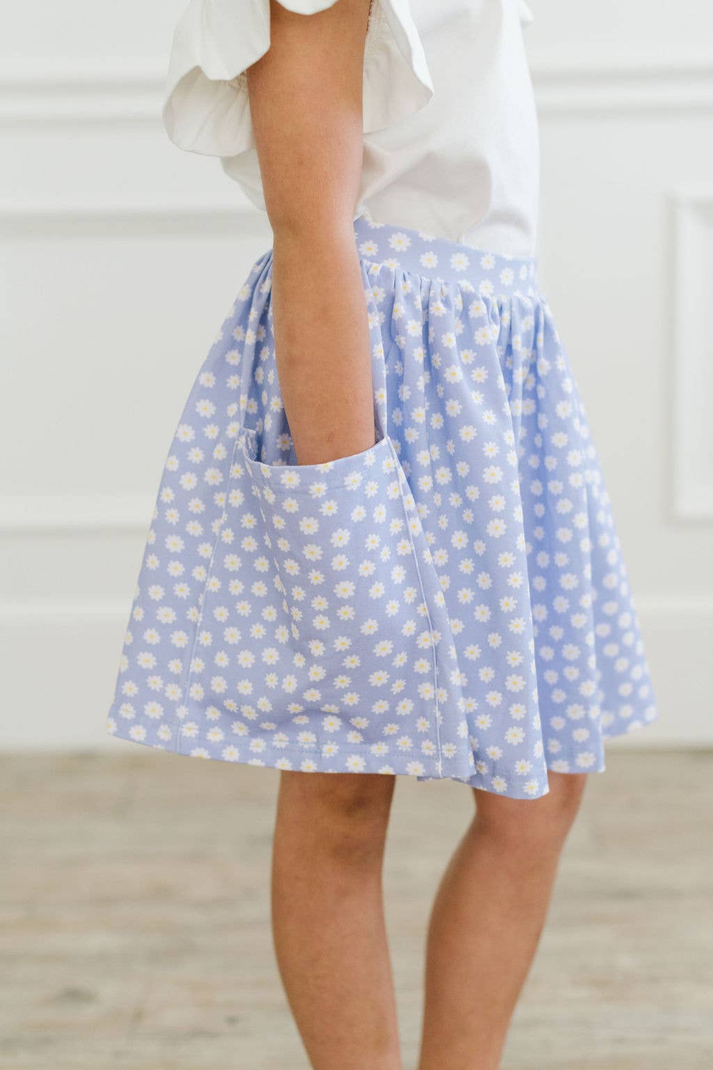 Pocket Skort in Purple Petals
