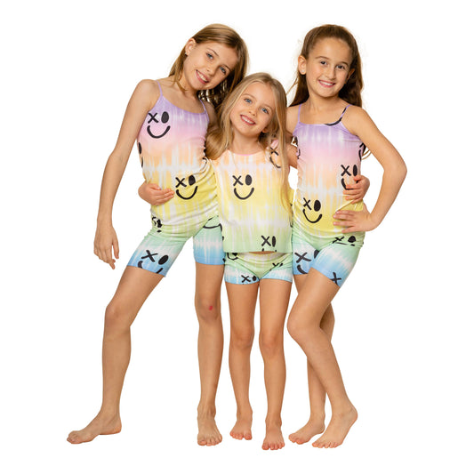 Little Girls (4-6x) Ombre TD w/ Drippy SF Print