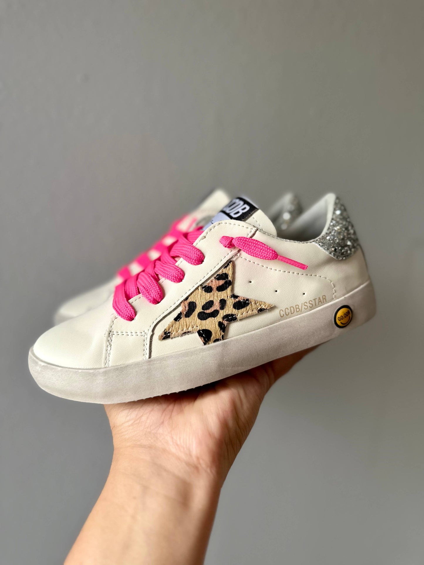 Cheetah Star pink laces