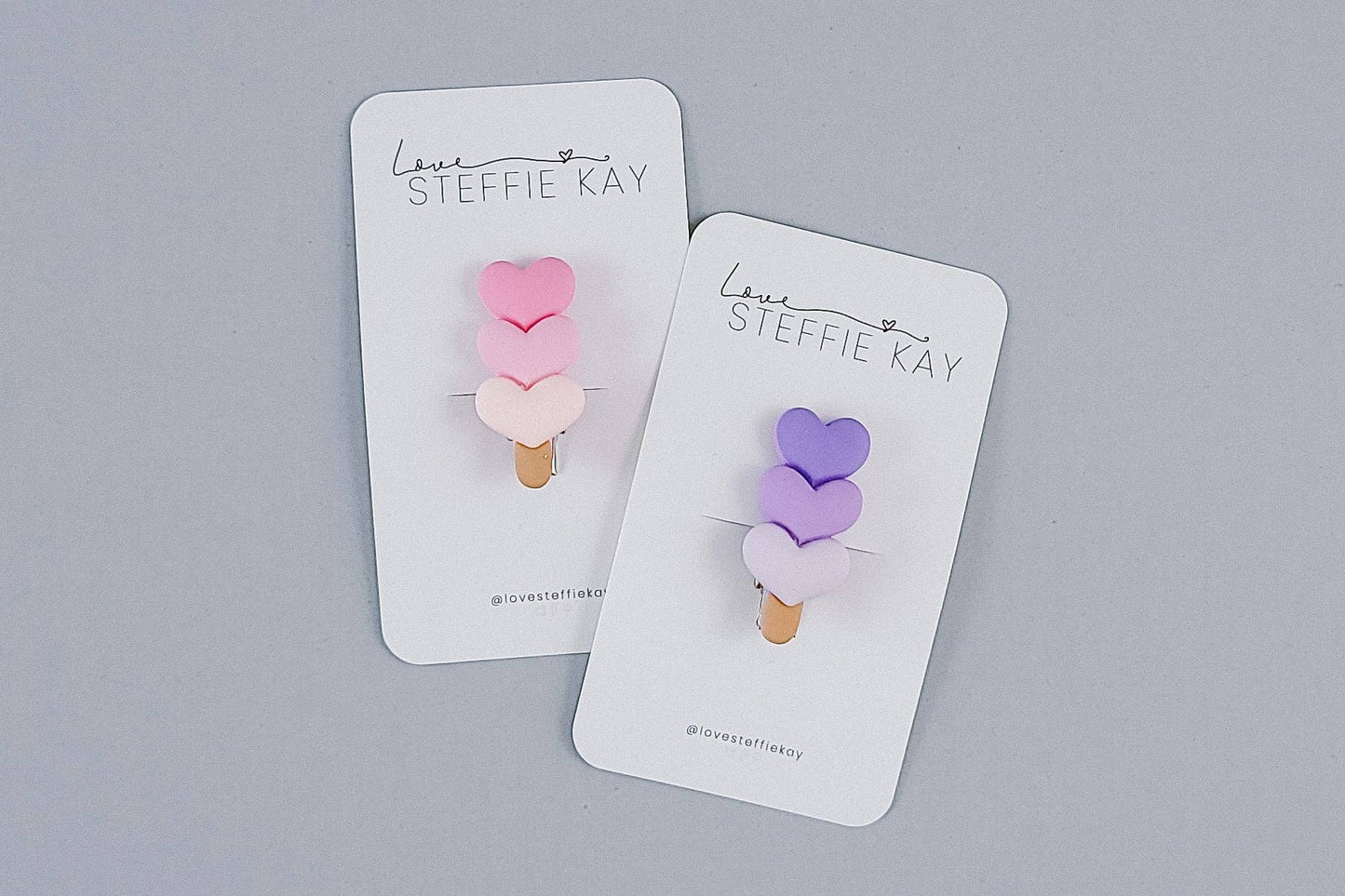 Acrylic Hair Clip | Heart Lollipop