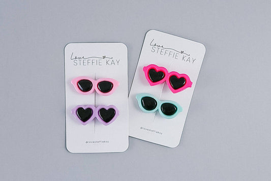 2-Pack Acrylic Hair Clip | Sunglasses