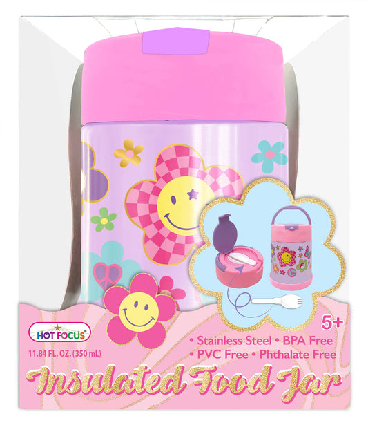 Insulated Food Jar, Groovy Flower