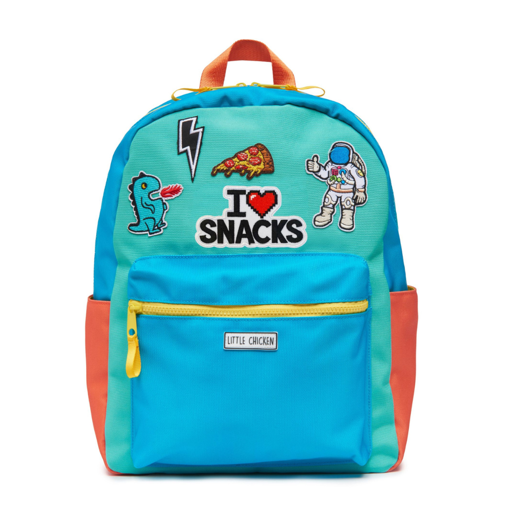 Colorful Kids Backpack w/ Patches Back to School Boys Girls