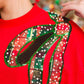 BC Red Holiday Plaid Bow Sweatshirt PRE-ORDER (Est Ship 11/11)