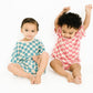 Blue Checkered Waffle Bamboo Shorts Set