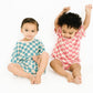 Pink Checkered Waffle Bamboo Shorts Set