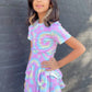 Simply Soft Smocked Ruffle Skirt - Cotton Candy Tie Dye