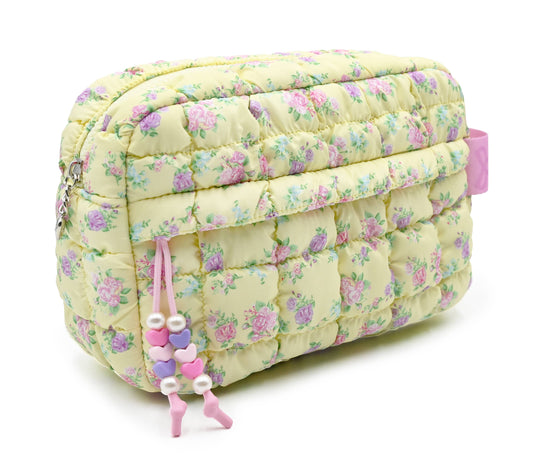 Quilted Floral Pouch