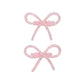 Mini Glitter Bows Clip Set of 2 - Light Pink