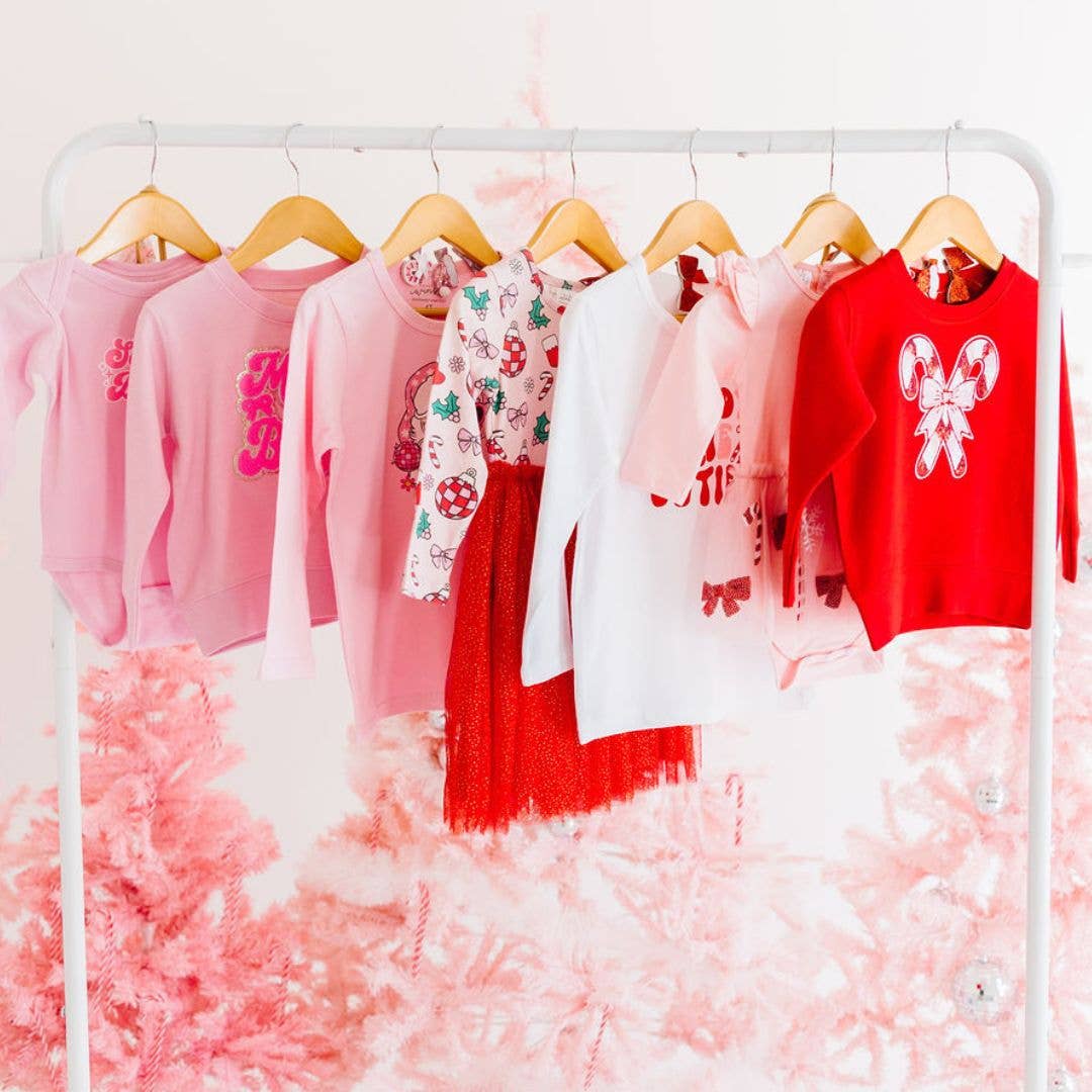 Disco Christmas Long Sleeve Tutu Dress Kids Holiday