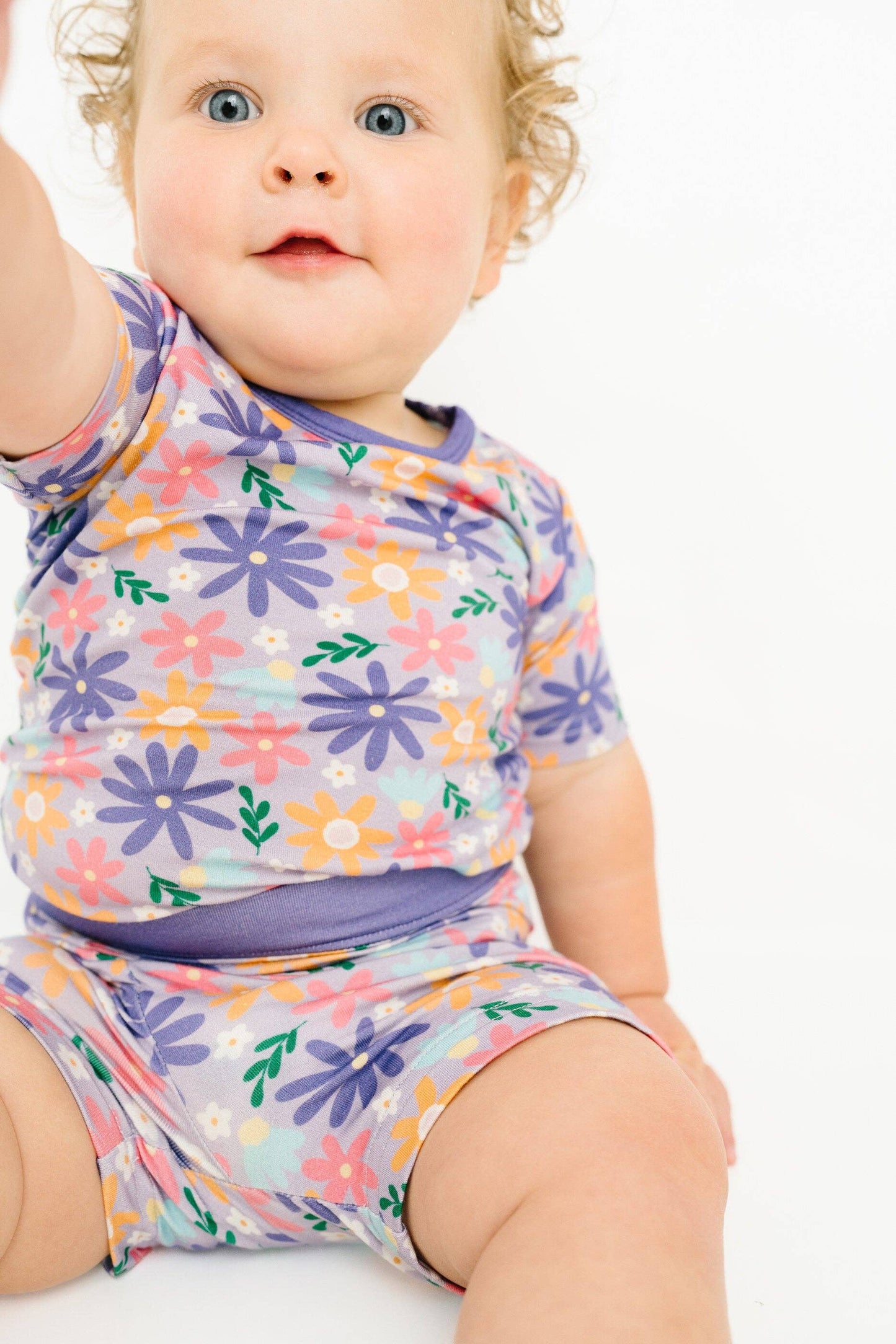 Lavender Blooms Bamboo Shorts Set