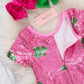Pink Sequin Shamrock Dress