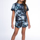 Simply Soft Short Sleeve Easy Tee - Black White Tie Dye