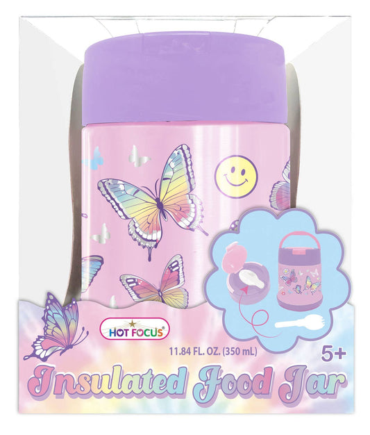 Insulated Food Jar, Tie Dye Butterfly