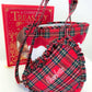 Heart Purse, Red Plaid