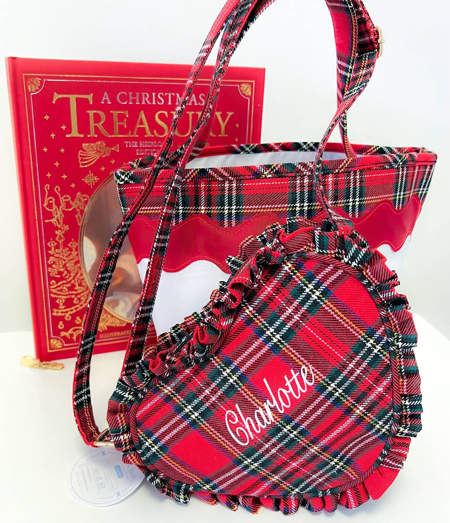 Heart Purse, Red Plaid