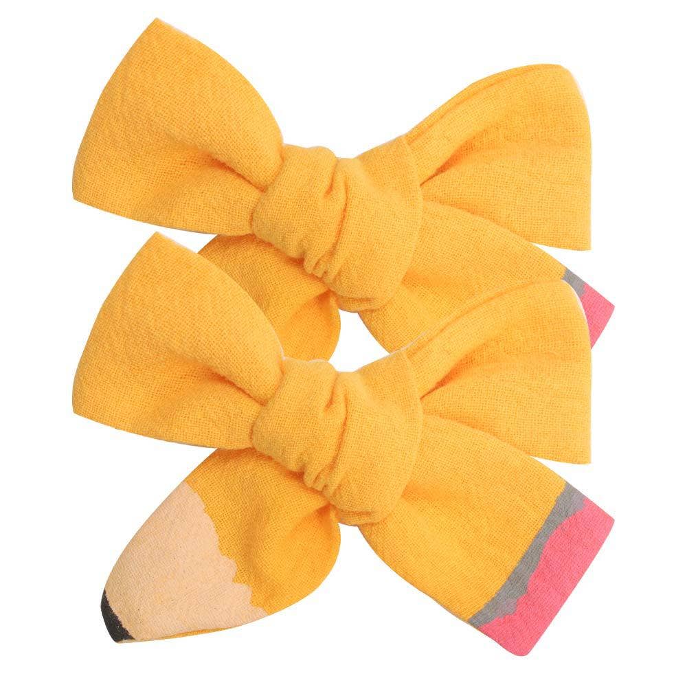 Back to school Hair Bow Clip Cute Pencil Bows Clips for Girl