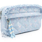 Quilted Floral Printed Pouch with Charm