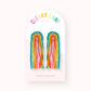 Beaded Rainbow Earrings | Aqua Rainbow